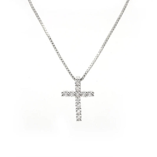Dainty Cross Necklace - Silver