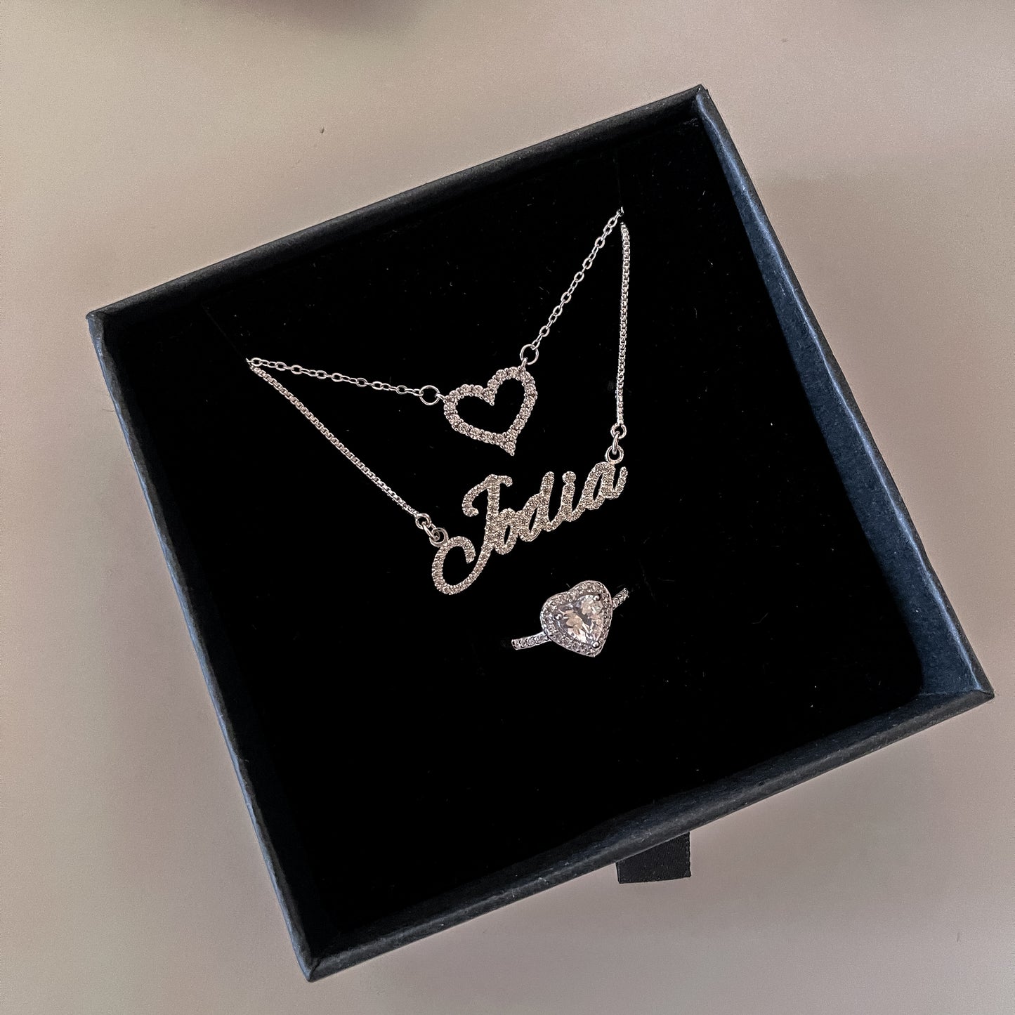 Diamond Cursive Name Necklace - Sterling Silver