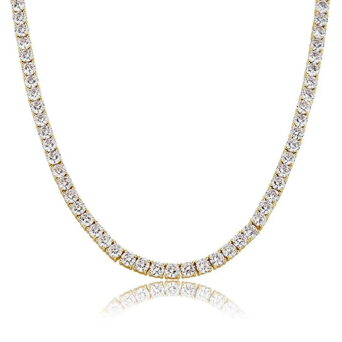 Classic Tennis Necklace - Gold