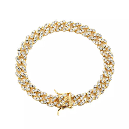 Diamond Cuban Link Anklet