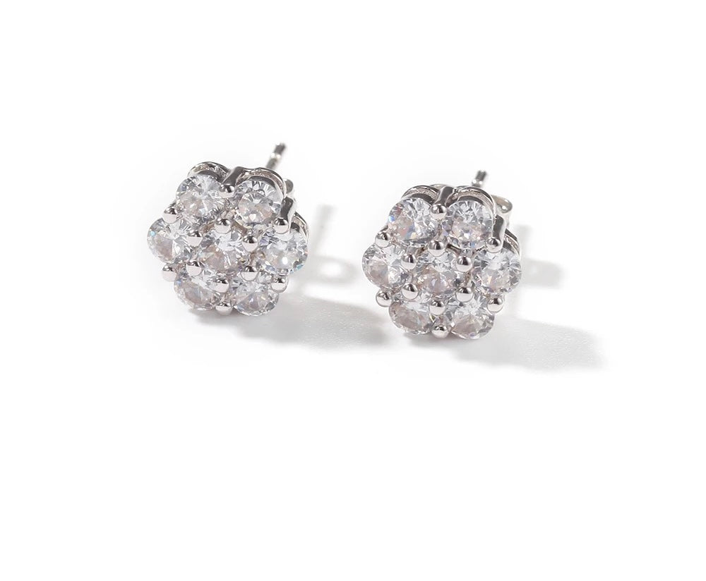 Lotus Diamond Studs