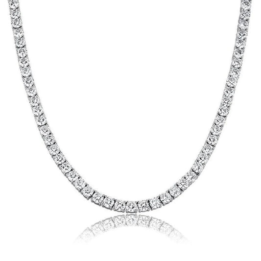 Classic Tennis Necklace - Silver