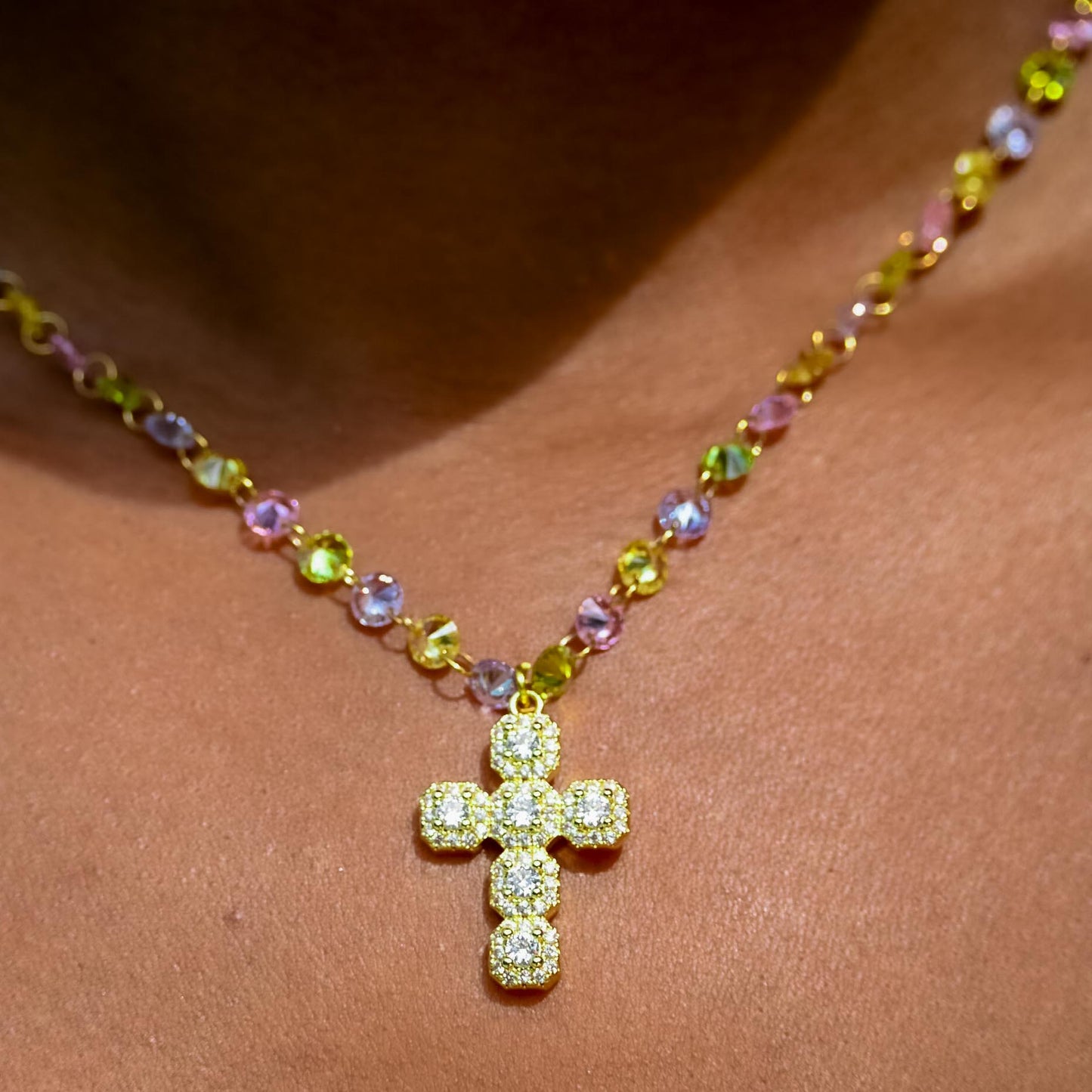 Joy Crystal Cross Necklace