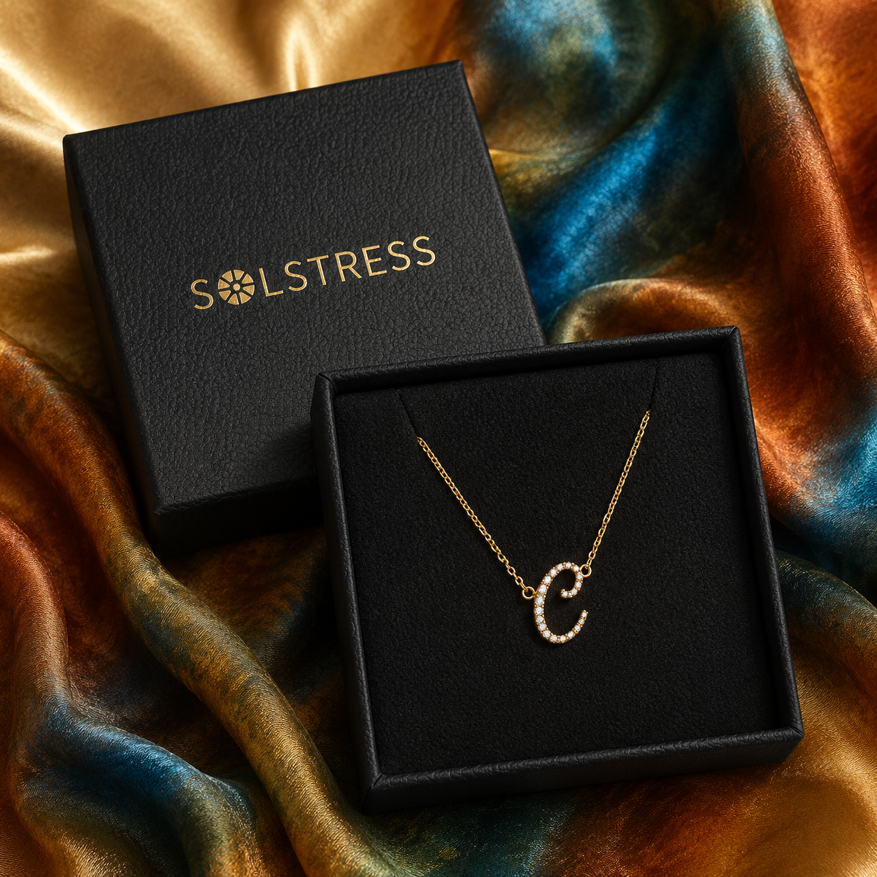 Diamond Cursive Initial Necklace