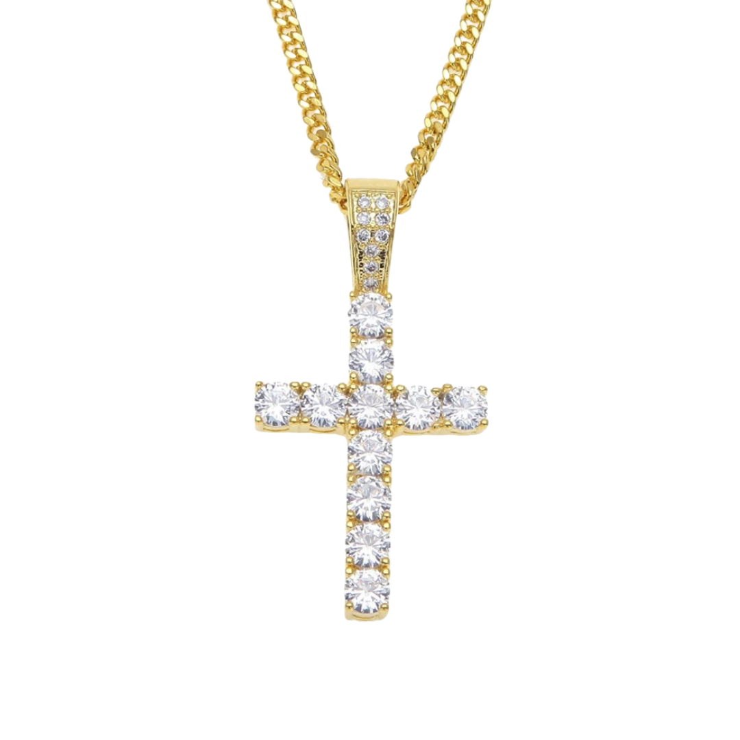 Gold Diamond Cross Chain – Solstress
