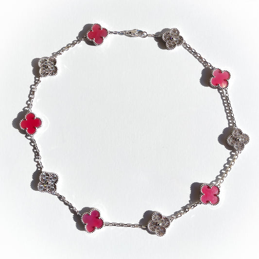 Pink Diamond Treasure Necklace (Silver)