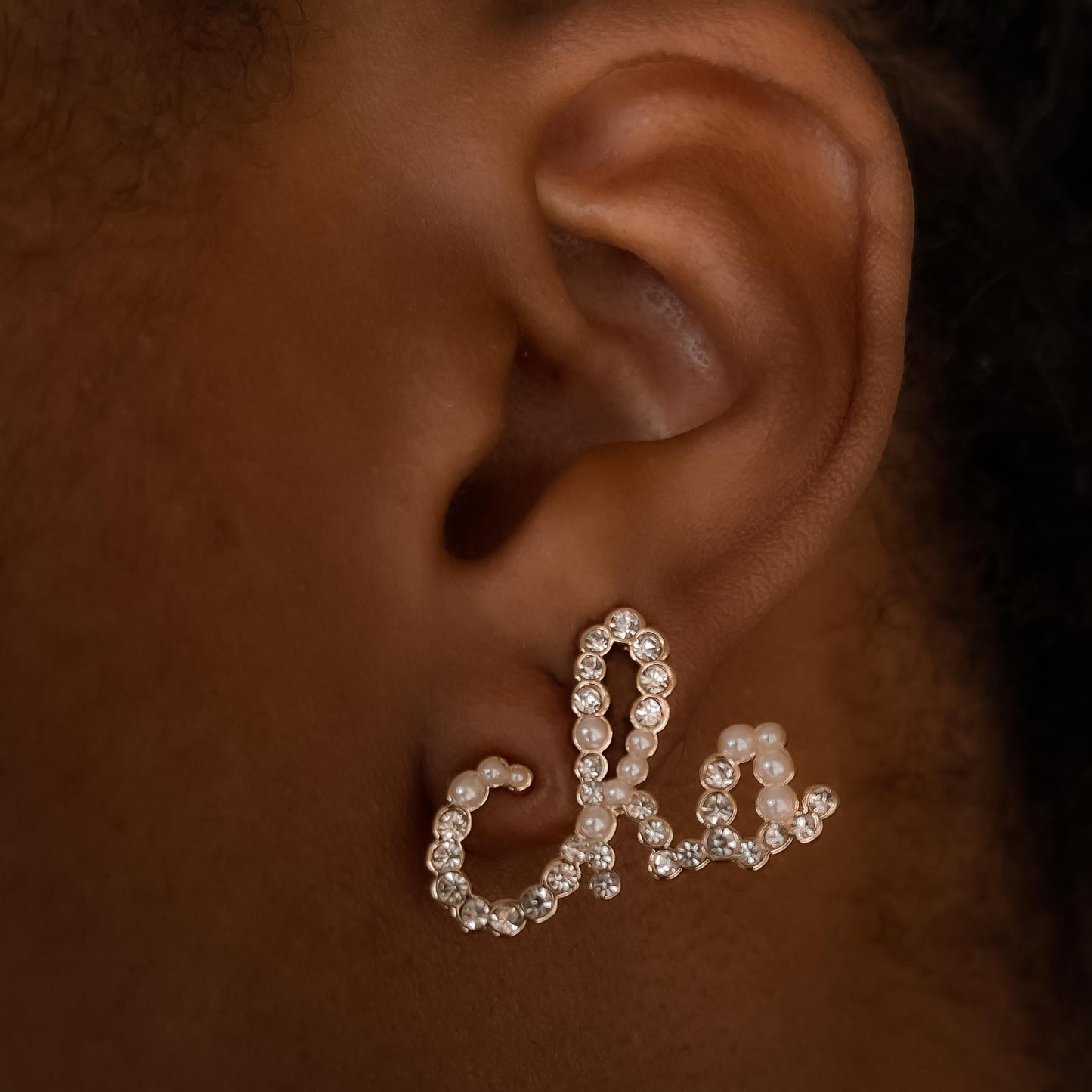 Champagne Pearls earrings
