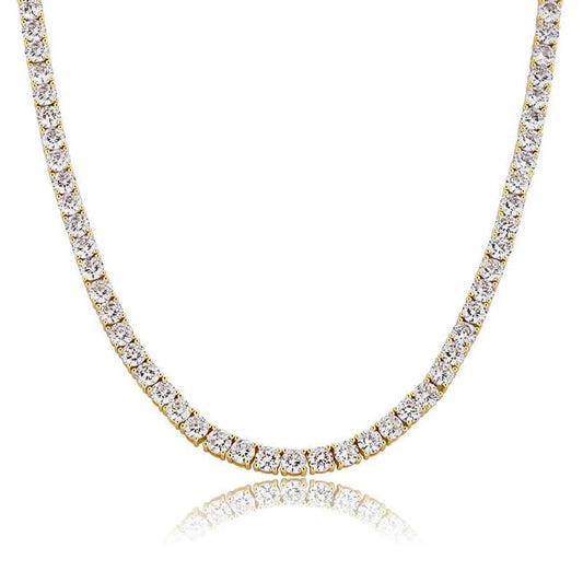 Classic Tennis Necklace - Gold