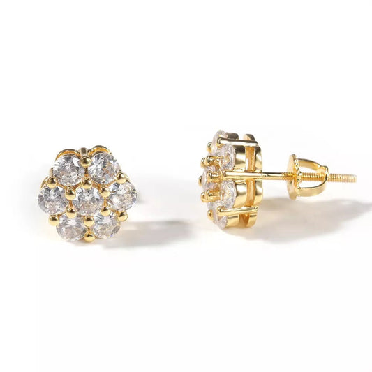 Lotus Diamond Studs